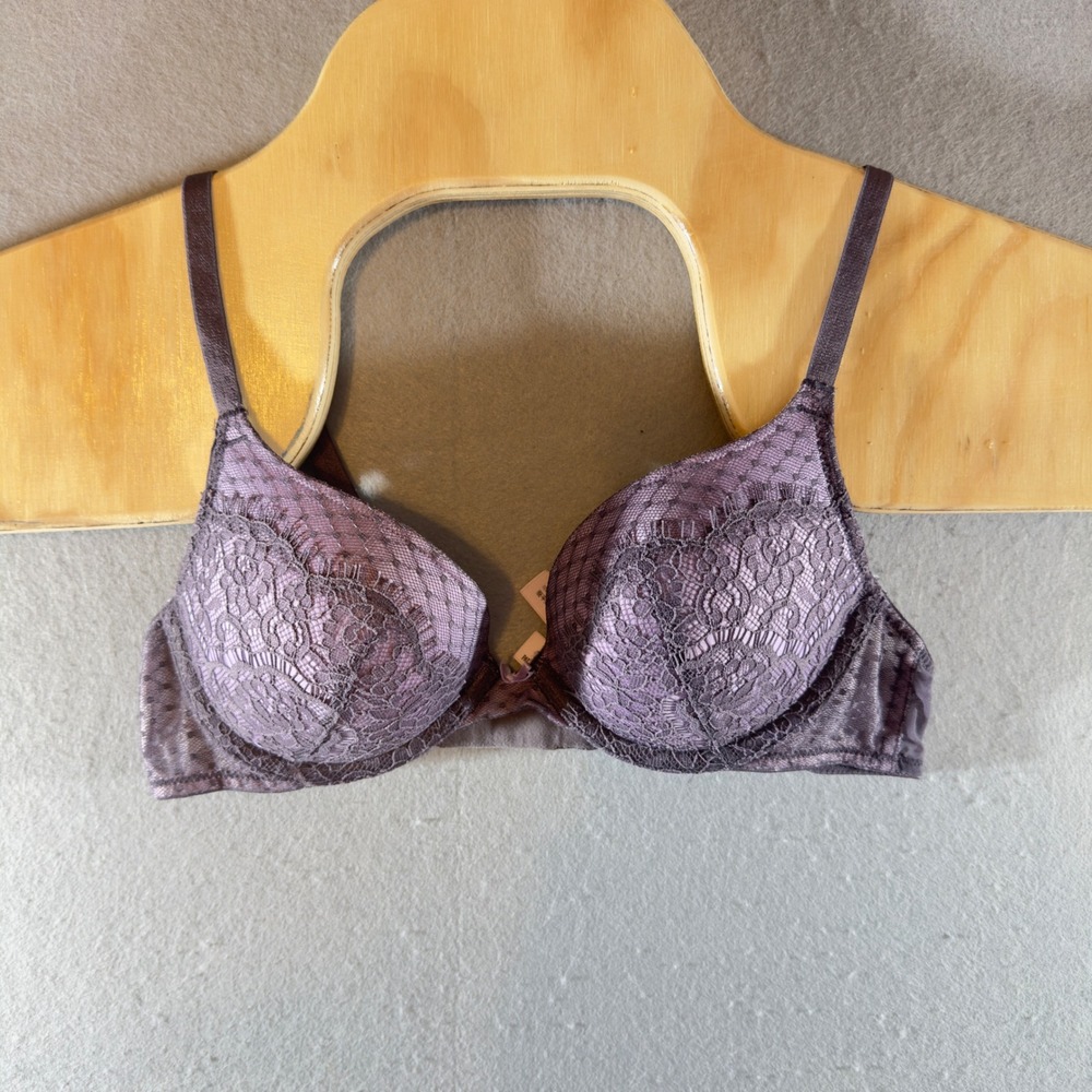 584 | Victoria's Secret Dream Angels Lace Push-Up Bra Purple 34A